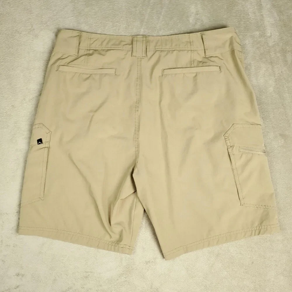 Denali Cargo Shorts Mens 36 Beige Stretch Lightweight Outdoor Travel Summer